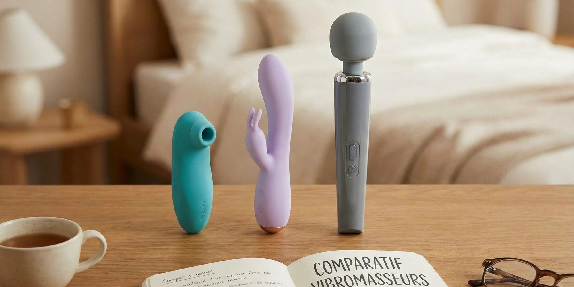Comparatif pour savoir quel vibromasseur choisir entre un Suceur, un Rabbit et un Wand