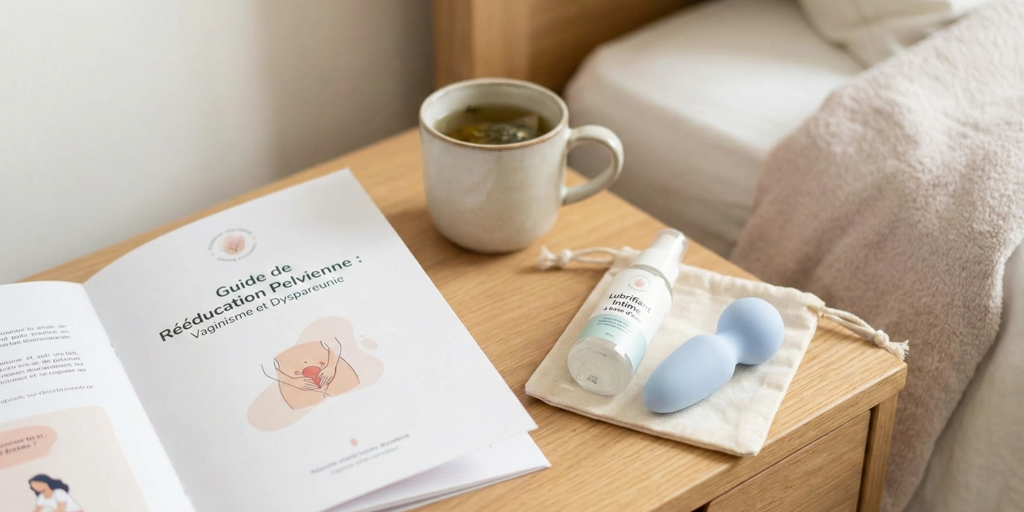 Accessoires et guide de rééducation pelvienne pour soulager la douleur du vaginisme et de la dyspareunie
