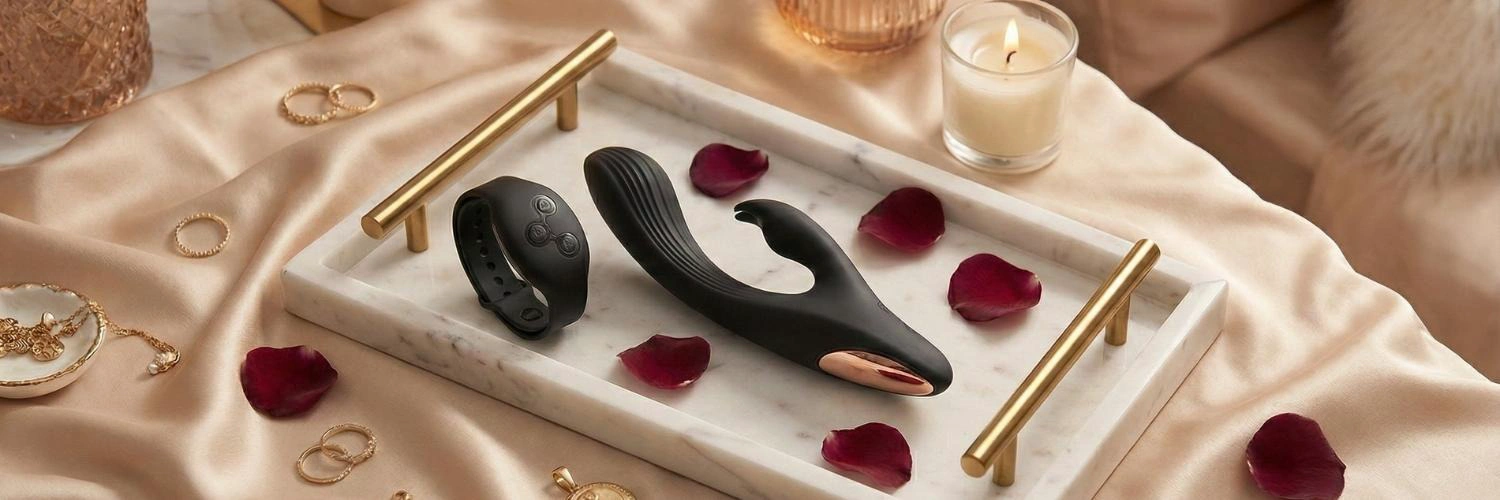vibromasseur noir petale de rose