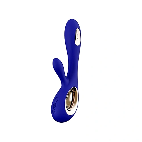 Lelo Soraya Wave Bleu : vibromasseur rabbit à double action pour point G et clitoris.