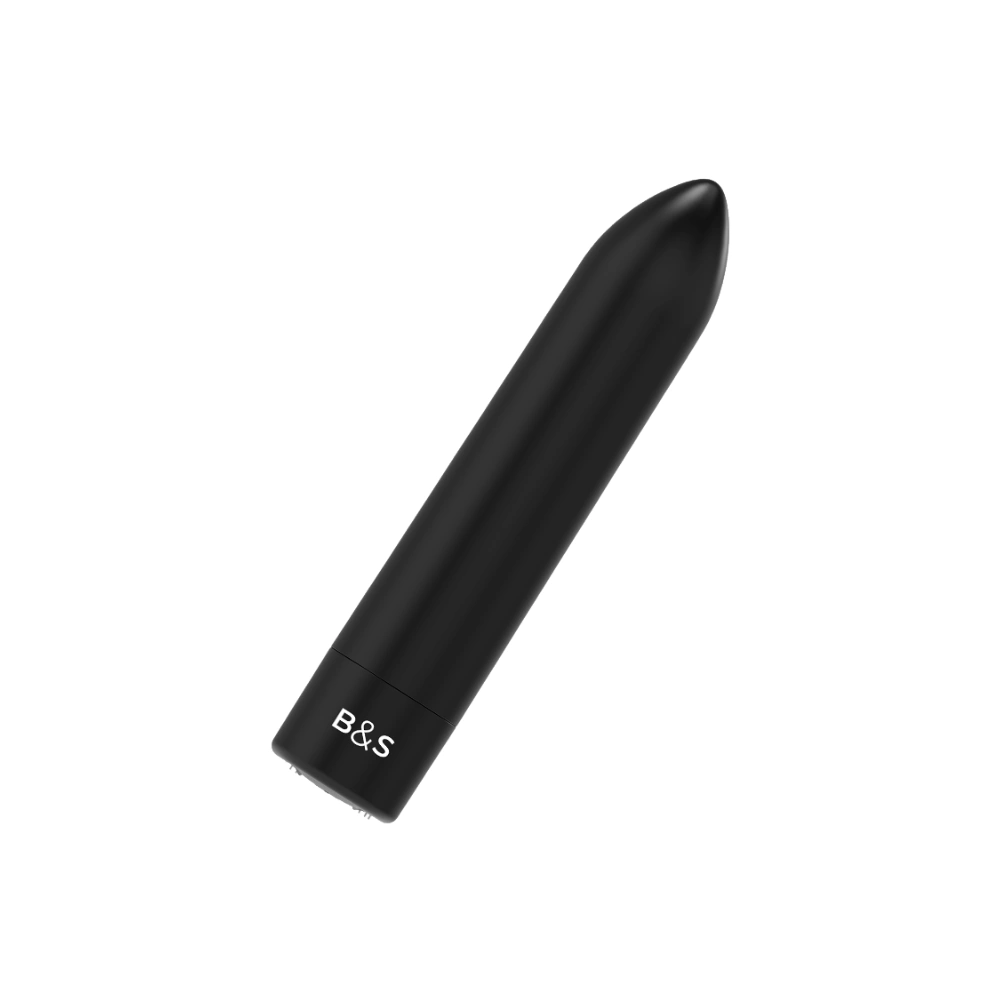 Mini vibromasseur bullet Kernex 2 Black & Silver en silicone noir mat.