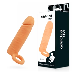 Manchon Penis Flexible - Beige 16 cm