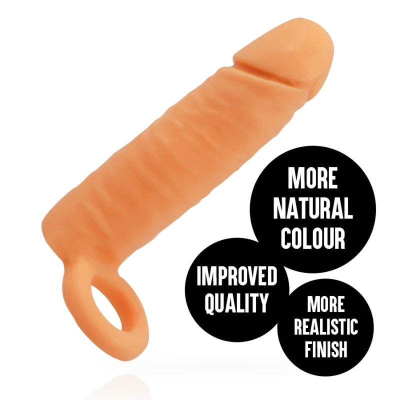 Manchon Penis Flexible - Beige 16 cm