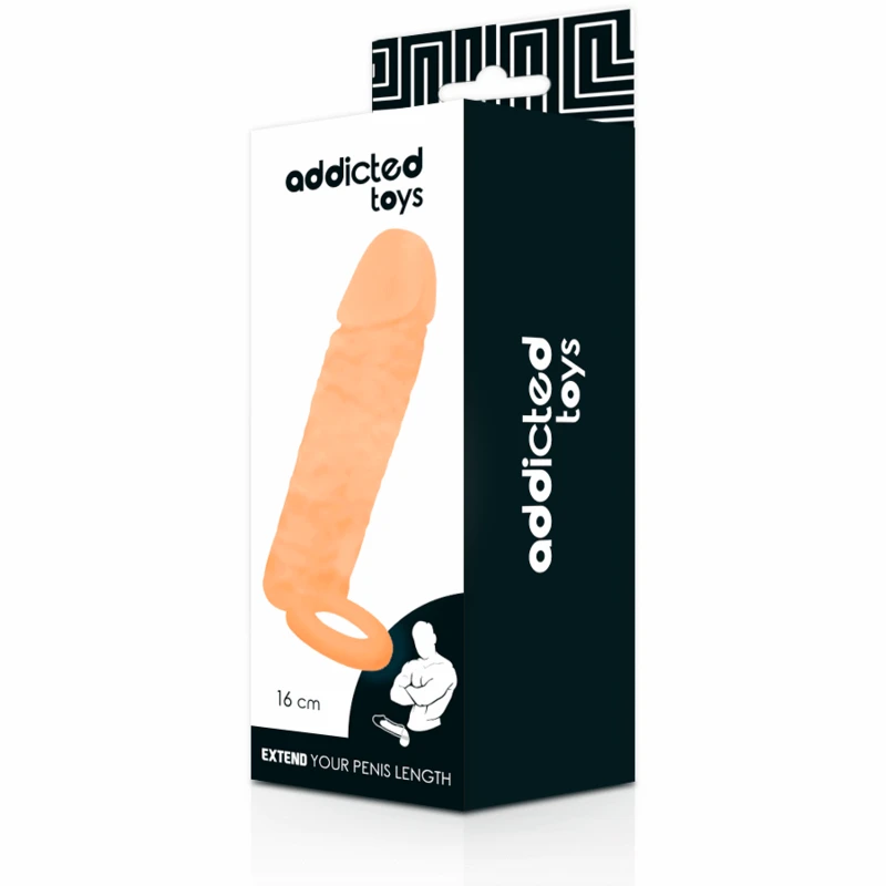 Manchon Penis Flexible - Beige 16 cm