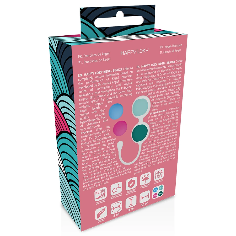 Kegel Beads - Bleu, Vert et Rose U