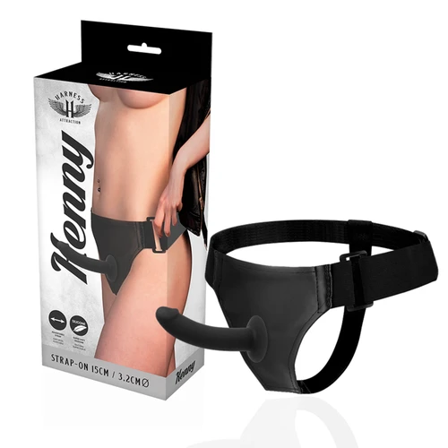 Gode Ceinture Kenny - Noir 15 cm
