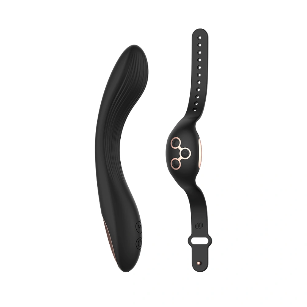 Vibromasseur point G Annes Desire Curve et sa télécommande montre Watch Me.