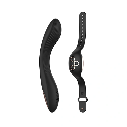 Vibromasseur point G Annes Desire Curve et sa télécommande montre Watch Me.