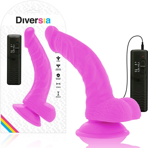 Dildo Vibrant Flexible - Violet 21,5 cm