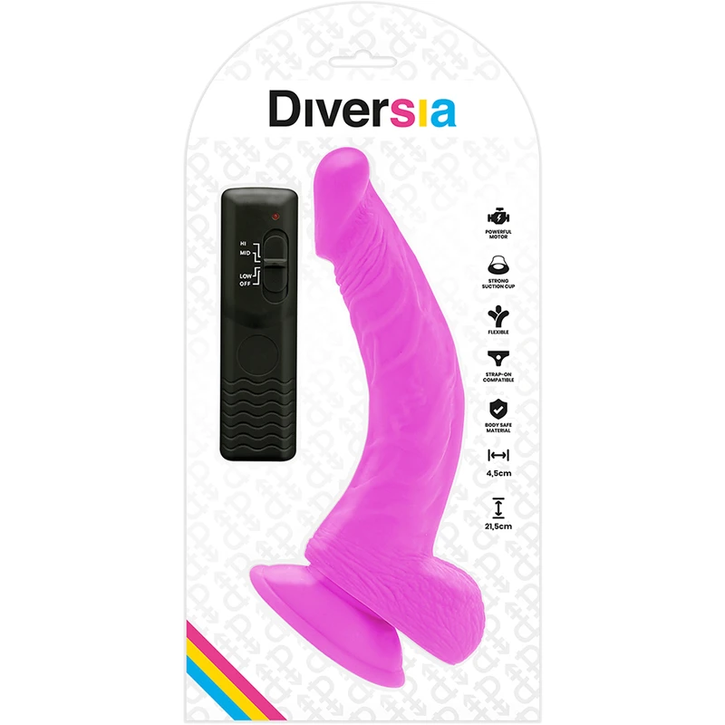 Dildo Vibrant Flexible - Violet 21,5 cm