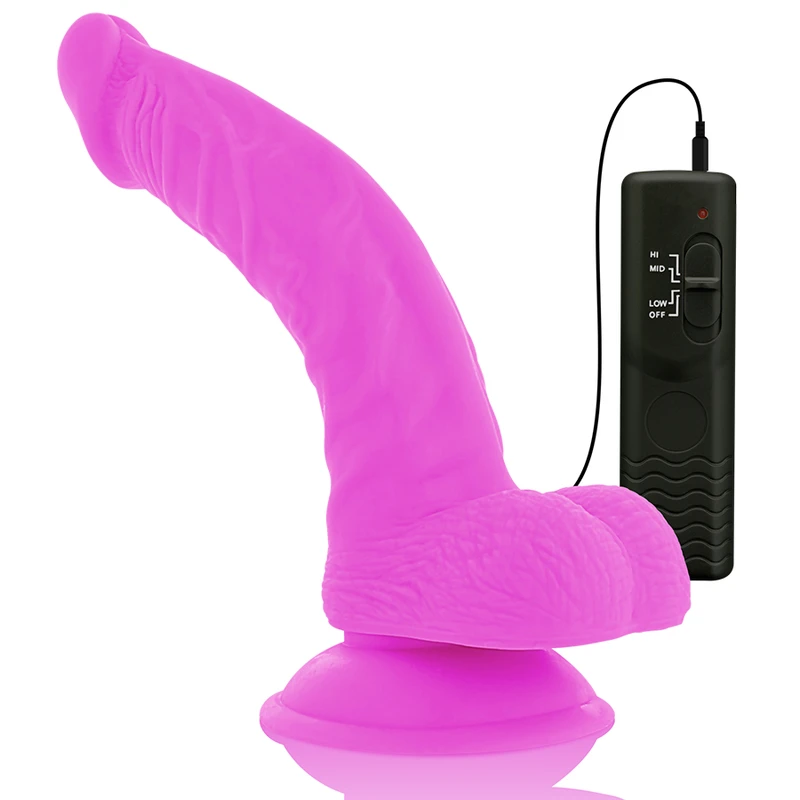 Dildo Vibrant Flexible - Violet 21,5 cm