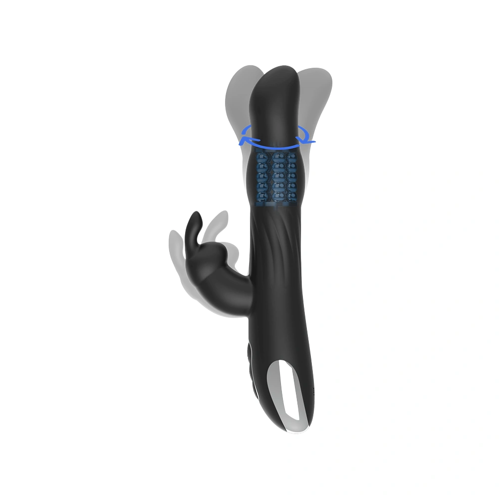 Système de rotation interne à billes pour massage du point G et stimulation intense.