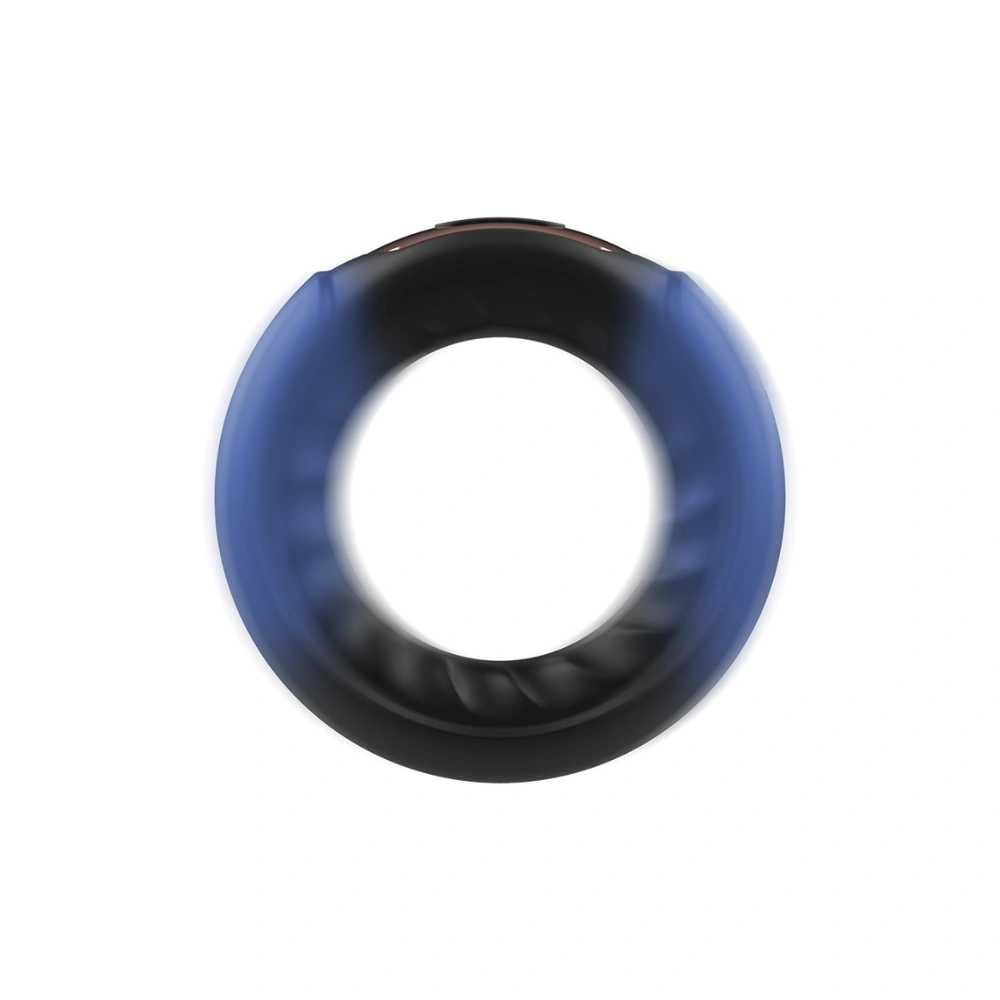 Anneau vibrant pour homme avec indicateur LED bleu et vibrations puissantes.