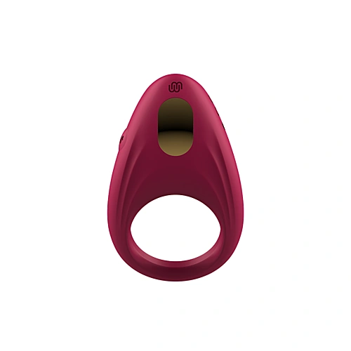 Cockring vibrant bordeaux pour couple en silicone souple et extensible.