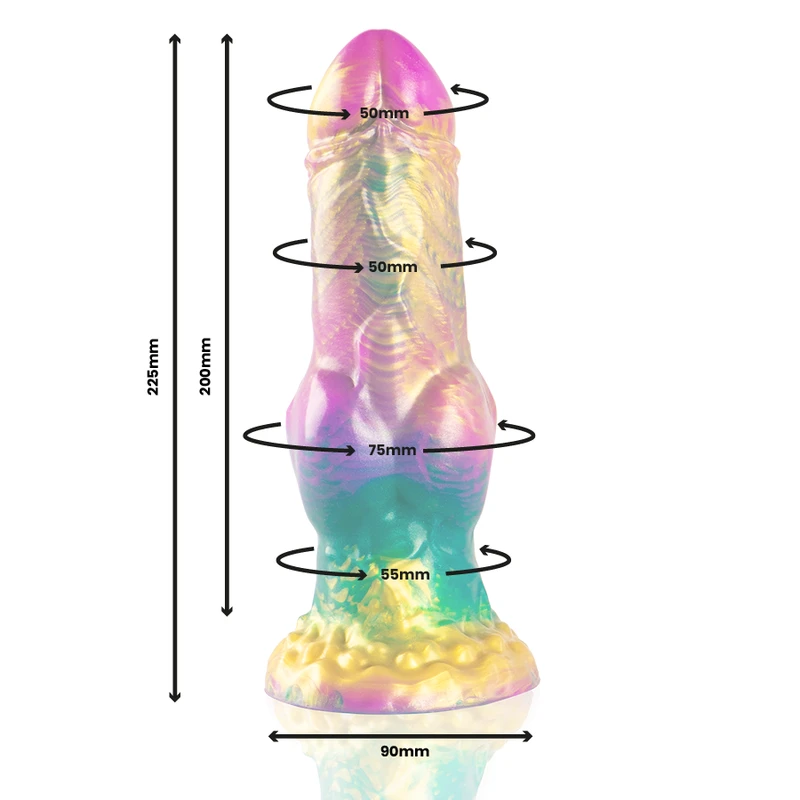 Dildo Iris - Arc en ciel 22,5 cm