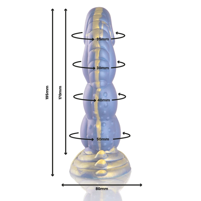 Dildo Poseidon - Bleu
Or 19,5 cm