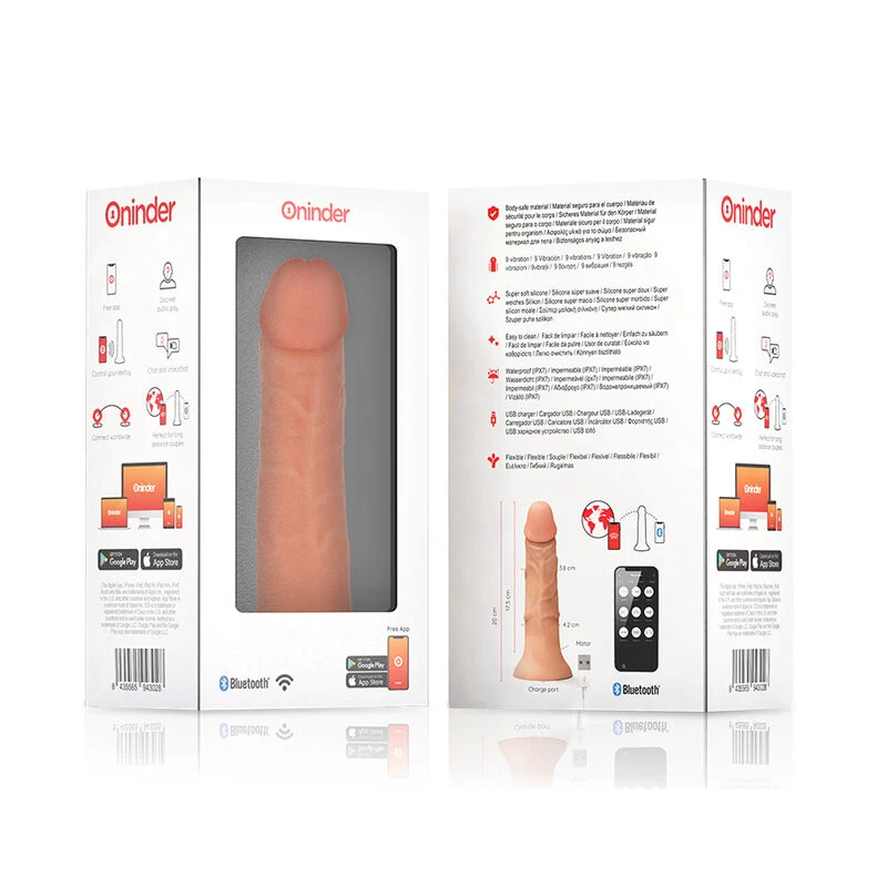 Gode Vibrant App Bogota - Beige 20 cm