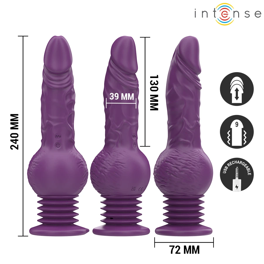 Gode Up & Down Tatum - Violet 24 cm