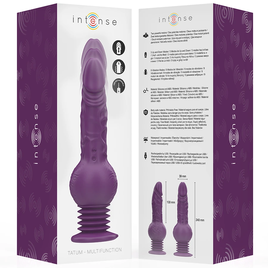 Gode Up & Down Tatum - Violet 24 cm