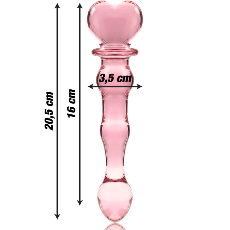 Dildo Coeur - Rose 20,5 cm