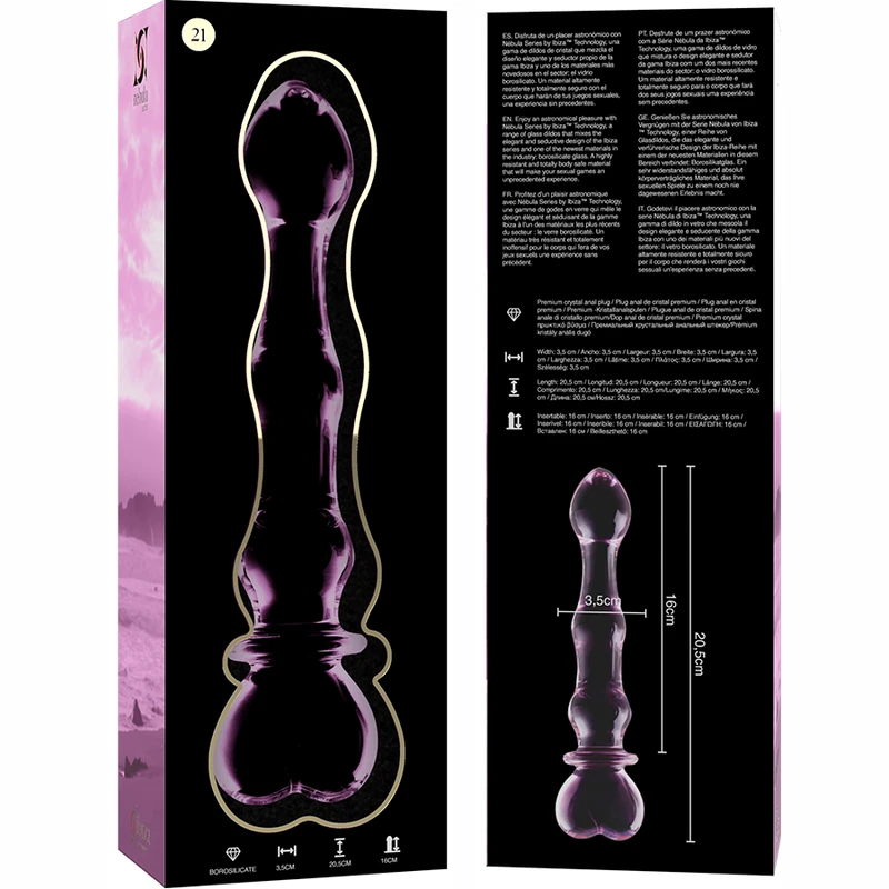 Dildo Coeur - Rose 20,5 cm