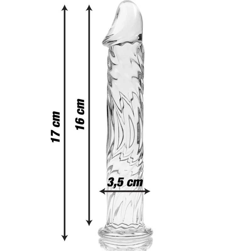 Gode Realiste Verre - Transparent 17 cm